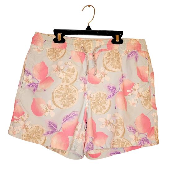 Vilebrequin lemon floral print swim shorts trunks Size medium Summer Retro Fruit